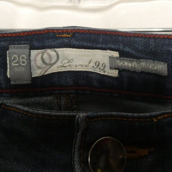 Level 99 Lily Skinny Straight Leg Jeans Anthropologie Size 26 Whiskered - Picture 5 of 12